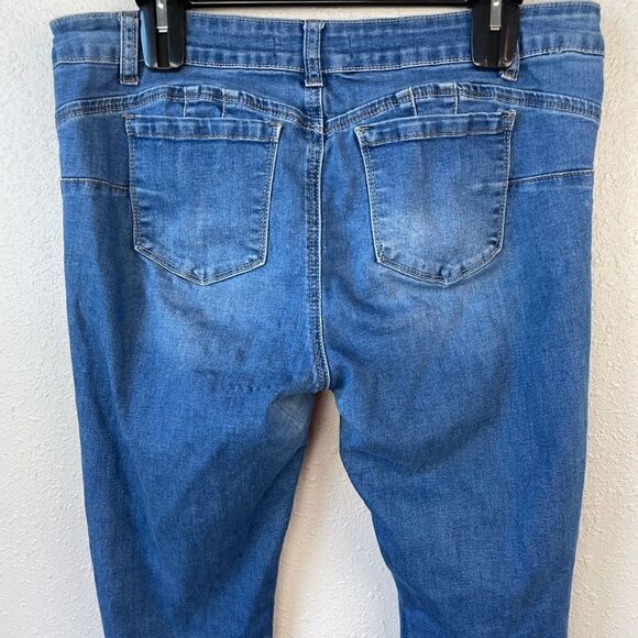 Wax Jean, Butt I Love You Distressed Denim Jegging Pants Size 13 EUC - Picture 7 of 7